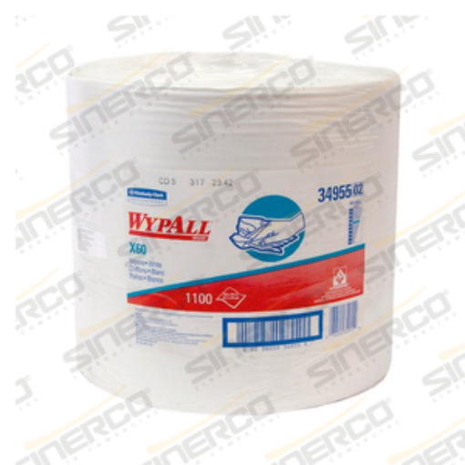 Imagen de KCP 1517 WYPALL X60 JUMBO ROLL PAÑOS BLANCO 1 ROLLO DE 1100 PIEZAS