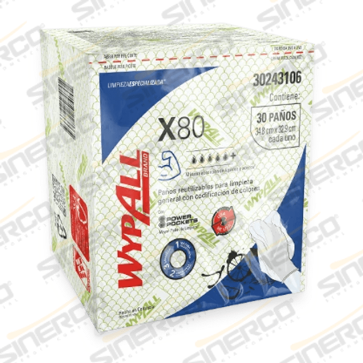 Imagen de KCP 1414 WYPALL X80PLUS FOOD SERVICE PAÑOS VERDE 10 PAQUETES DE 30 PIEZAS