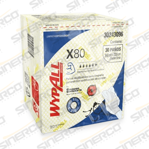 Imagen de KCP 1415 WYPALL X80PLUS FOOD SERVICE PAÑOS AMARILLO 10 PAQUETES DE 30 PIEZAS