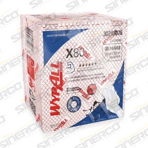 Imagen de KCP 1416 WYPALL X80PLUS FOOD SERVICE PAÑOS ROJO 10 PAQUETES DE 30 PIEZAS