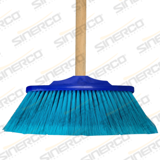 Imagen de SINERCO ESC0017-MAD ESCOBA NAPOLITAN AZUL C/BASTÀN BASTÀN MADERA