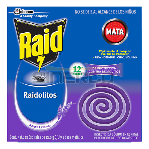 Imagen de INSECTICIDA RAID RAIDOLITOS 6 REPUESTOS LAVANDA